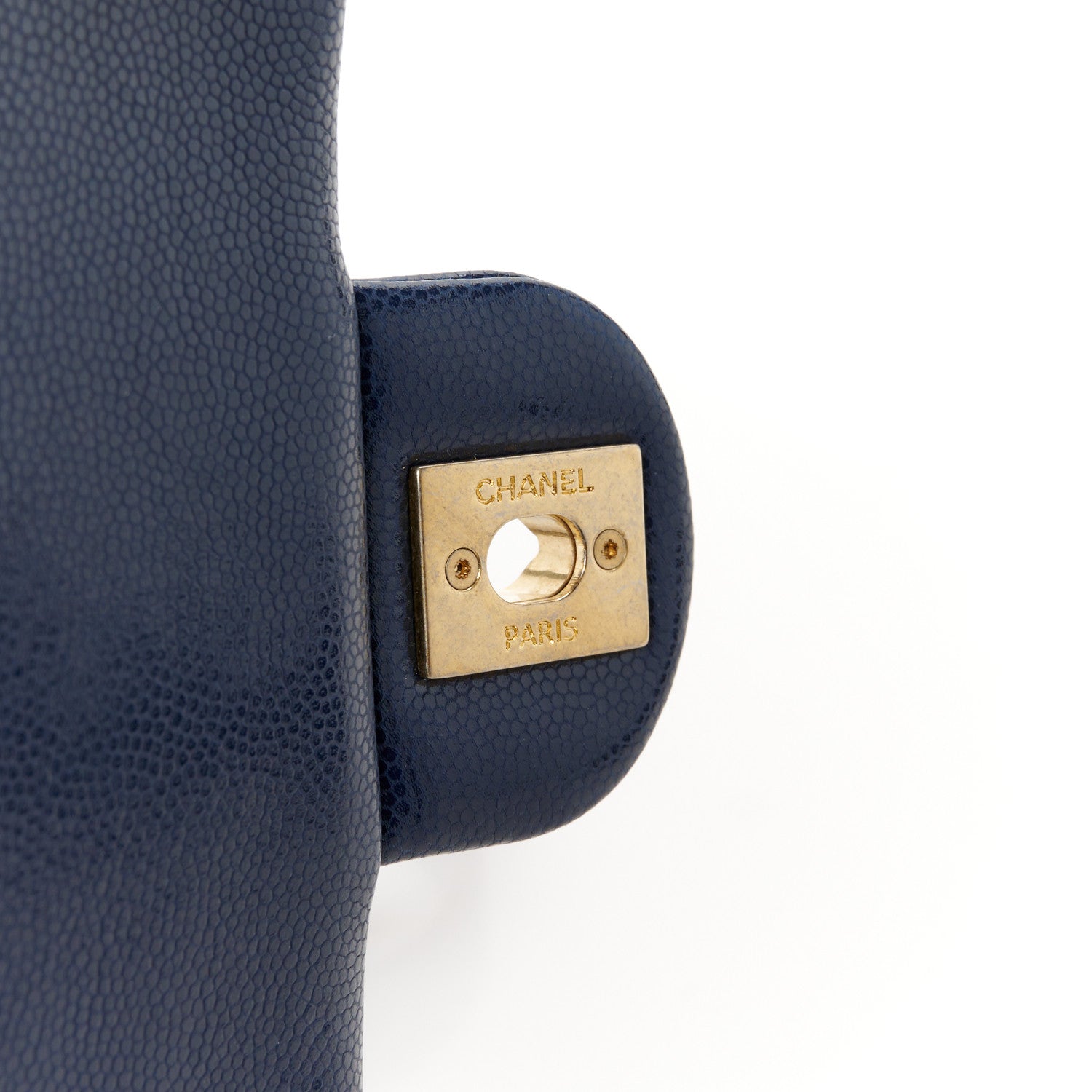 Chanel Caviar Quilted Small Twist Your Buttons Flap Blue 7 of 11