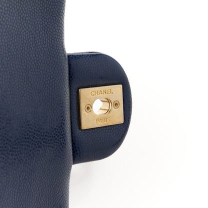 Chanel Caviar Quilted Small Twist Your Buttons Flap Blue 7 of 11