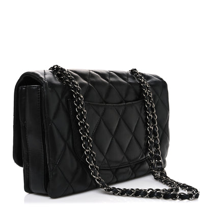 Chanel Lambskin Quilted Jumbo 3 Flap Black 3 of 10