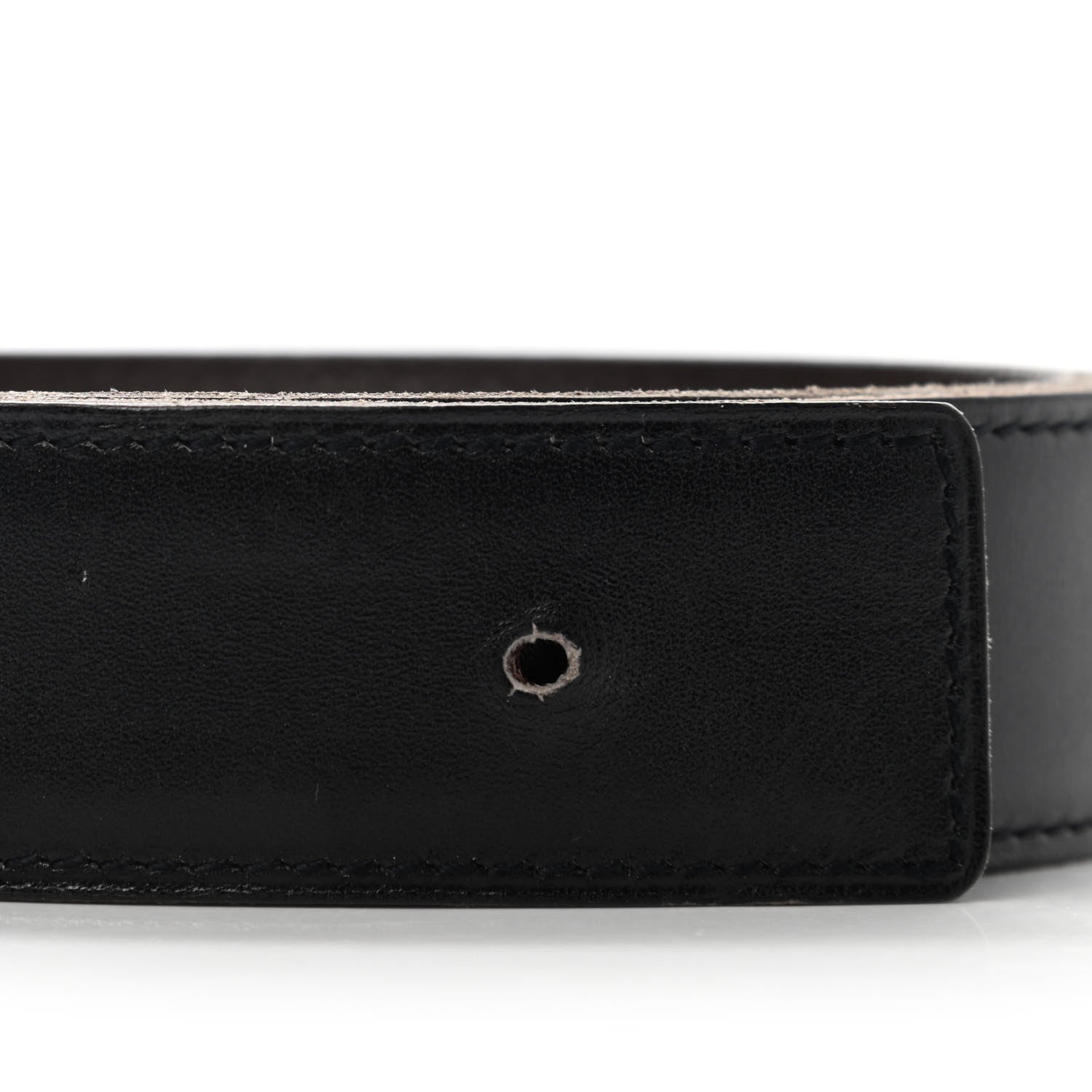 Hermes Box Togo 32mm Belt Strap 85 Black Chocolate 8 of 9