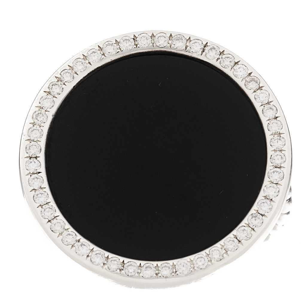 David Yurman Sterling Silver Diamond Black Onyx Elements Ring 49 5 1 of 5
