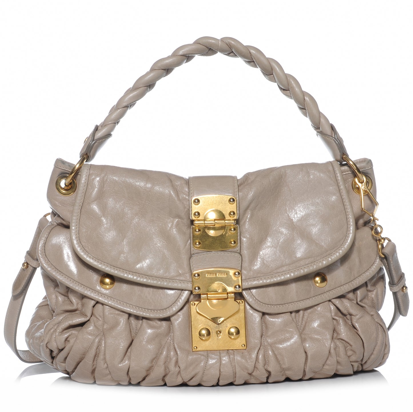 Lux Leather Matelasse Coffer Deserto