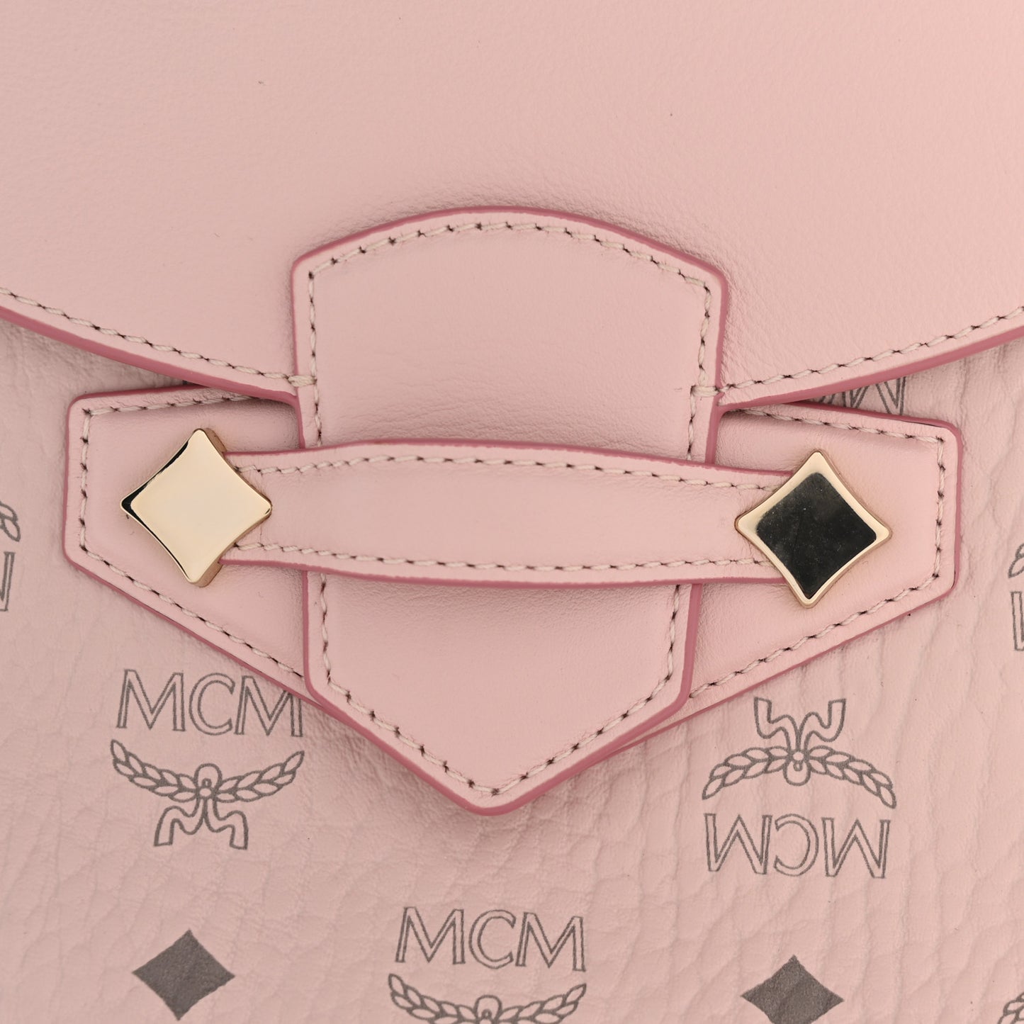 Calfskin Essential Visetos Small Backpack Powder Pink