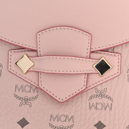 MCM Calfskin Essential Visetos Small Backpack Powder Pink 11 of 13