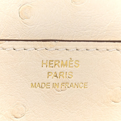 Hermes Ostrich Constance Long Wallet To Go Nata 7 of 11