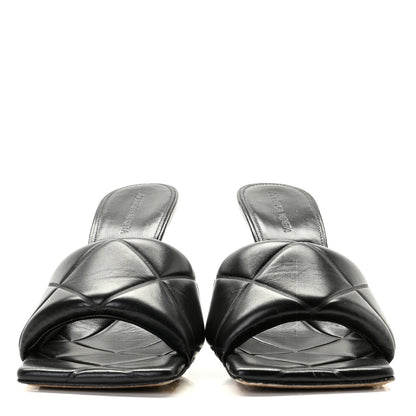 Bottega Veneta Nappa Quilted Rubber Lido Mule Sandals 41 Black 3 of 9