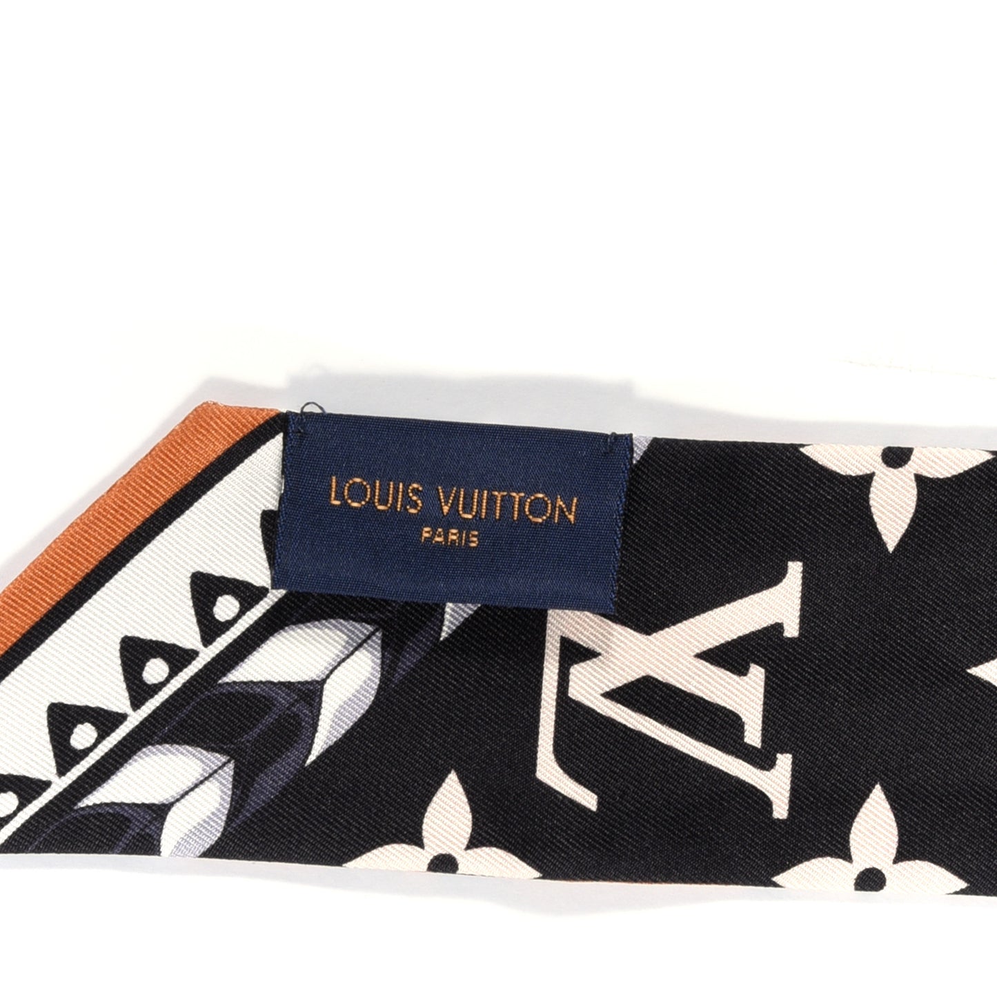 Silk Monogram LV Crafty Bi Color BB Bandeau Caramel Black