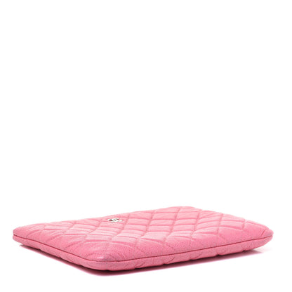 Chanel Caviar Quilted Medium Cosmetic Case Pink 4 of 9