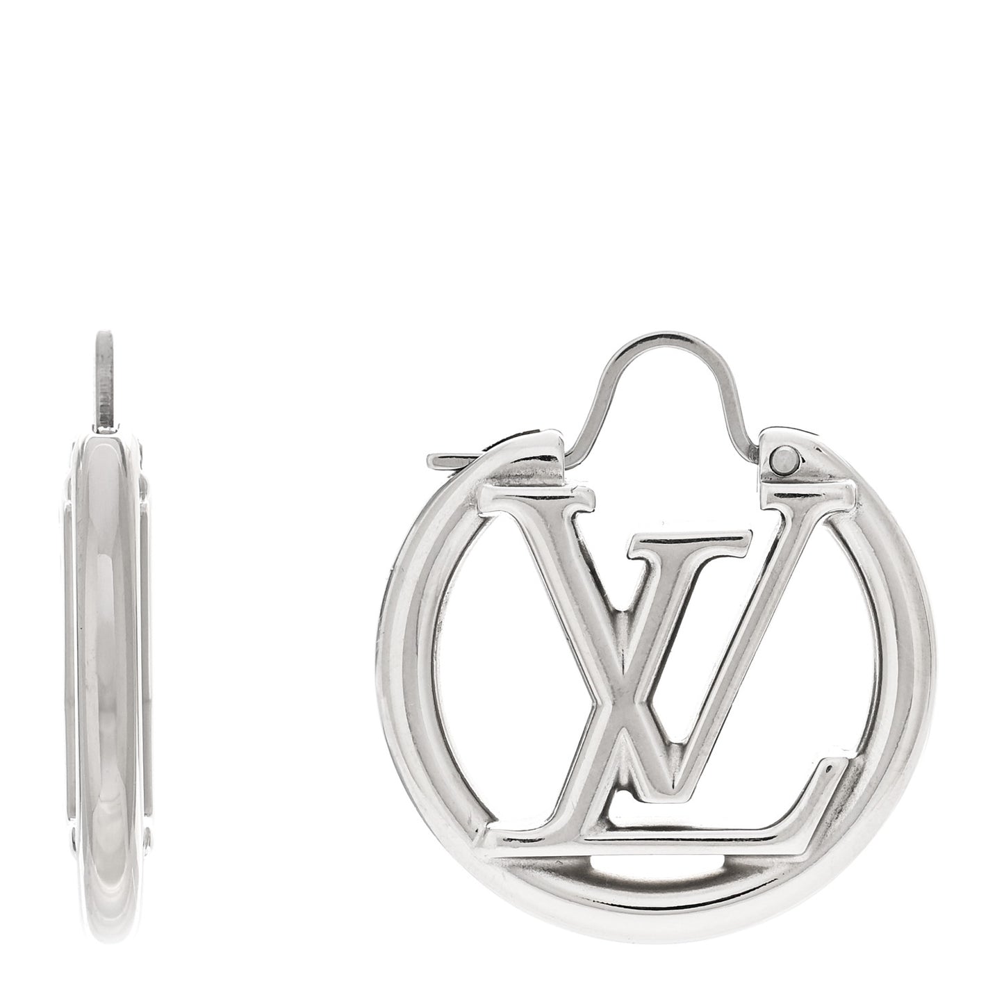 Palladium Small Louise Hoop Earrings Silver