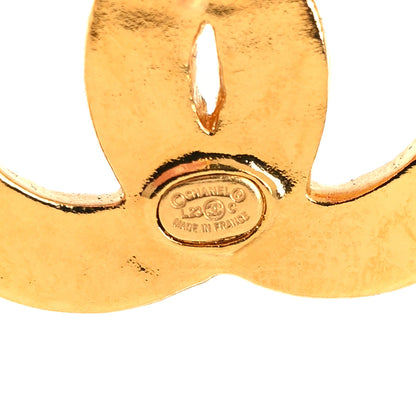 Chanel Resin CC Stud Earrings Black Gold 4 of 5