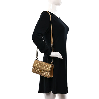 Chanel Metallic Goatskin Quilted Rita Flap Gold 2 of 13