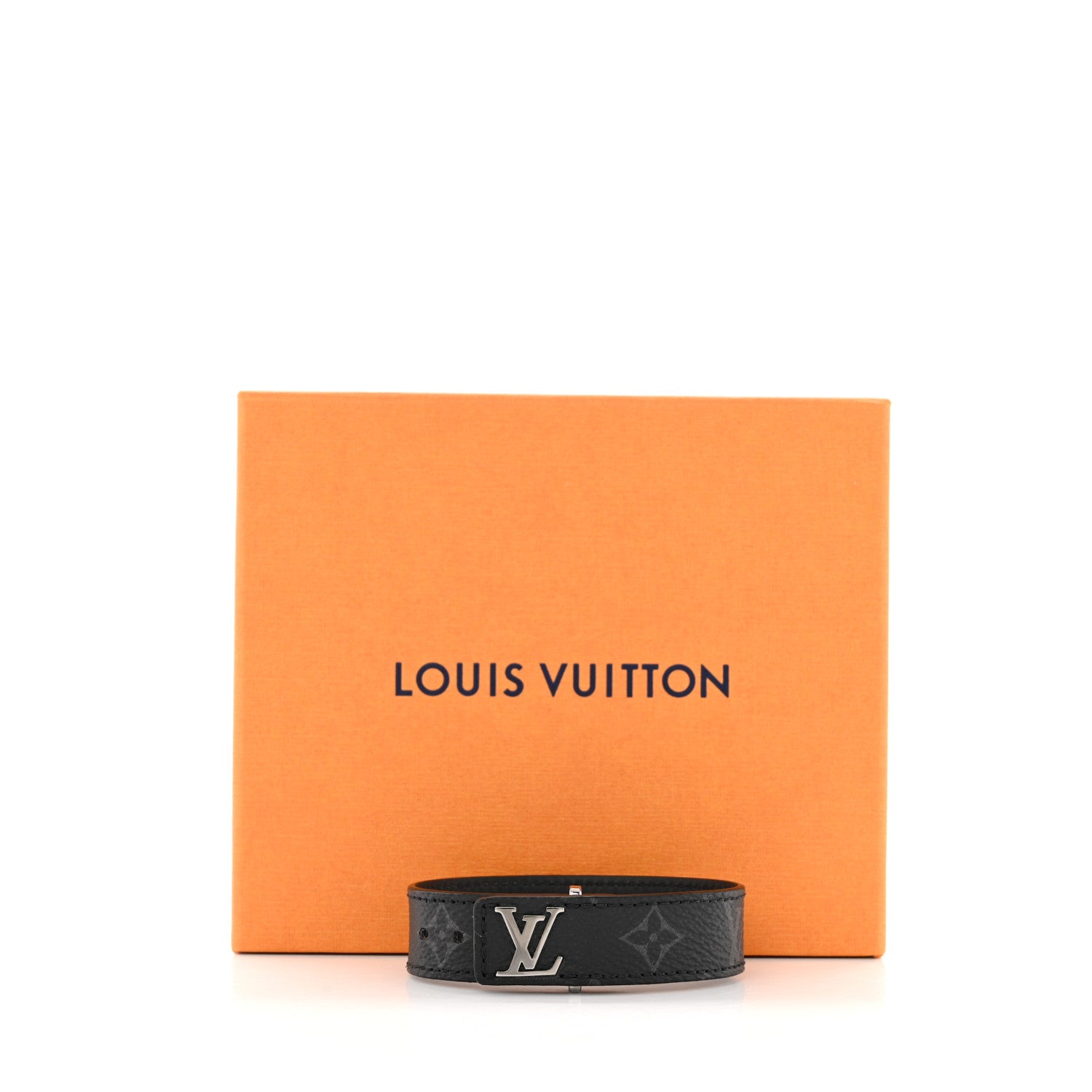 Louis Vuitton Monogram Eclipse LV Slim Bracelet 19 7 of 7