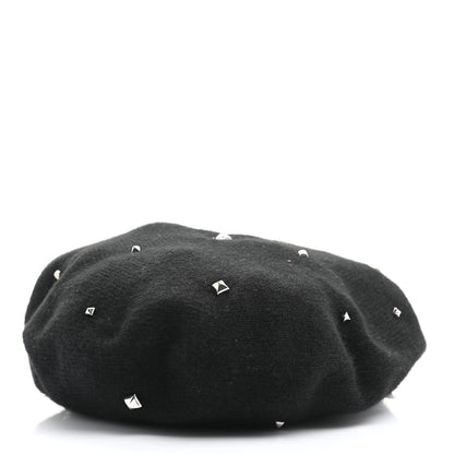 Hermes Cashmere Medor Studded Darling Beret S Black 3 of 8