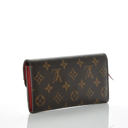 Louis Vuitton Monogram Emilie Wallet Red 3 of 6