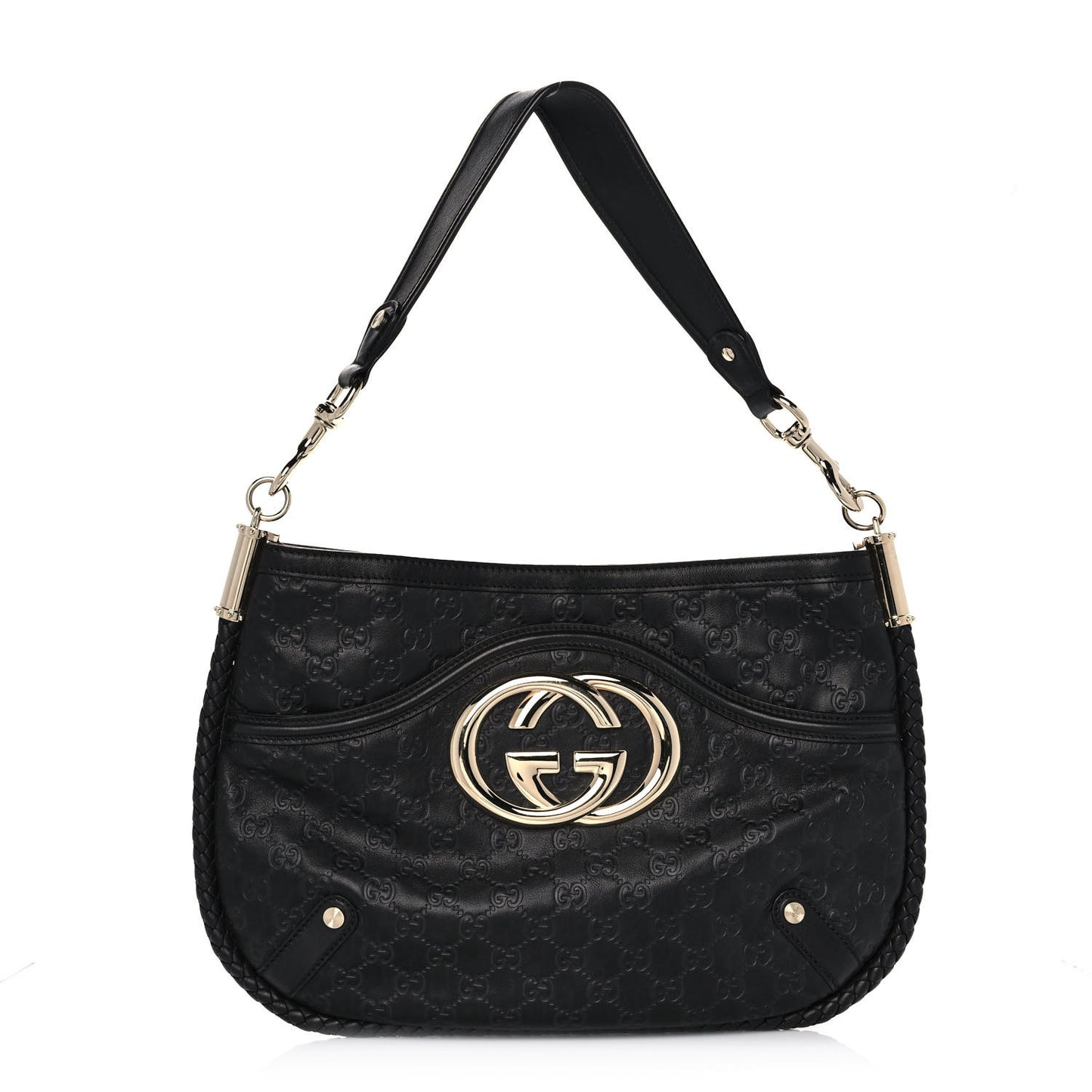 Guccissima Britt Medium Shoulder Bag Black