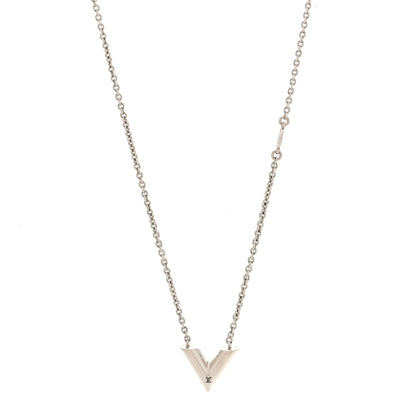 Louis Vuitton Metal Essential V Supple Necklace Silver 1 of 4