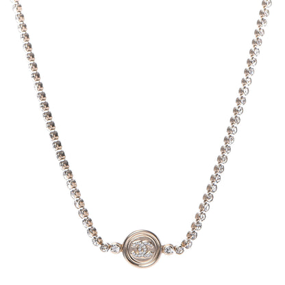 Chanel Crystal CC Chain Short Necklace Gold 1 of 6