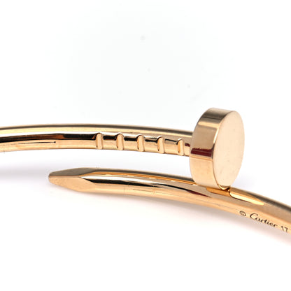 Cartier 18K Yellow Gold Small Juste Un Clou Bracelet 17 5 of 7