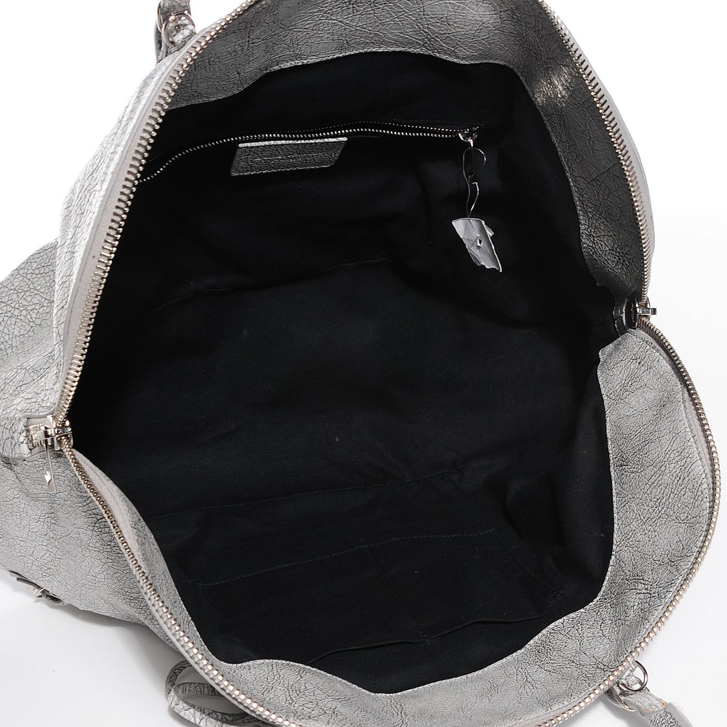 Agneau Marbled Papier Large Bowling Bag Grey