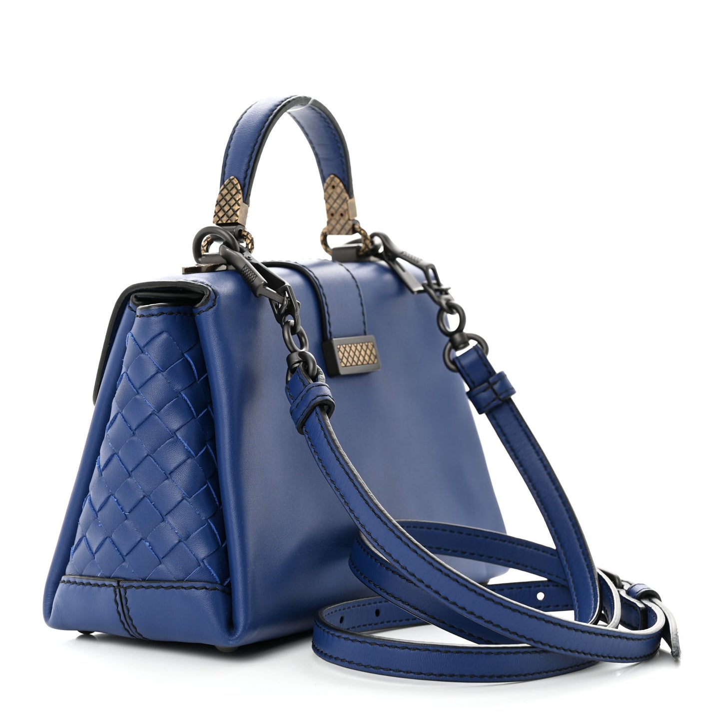 Nappa Mini Piazza Bag Sapphire