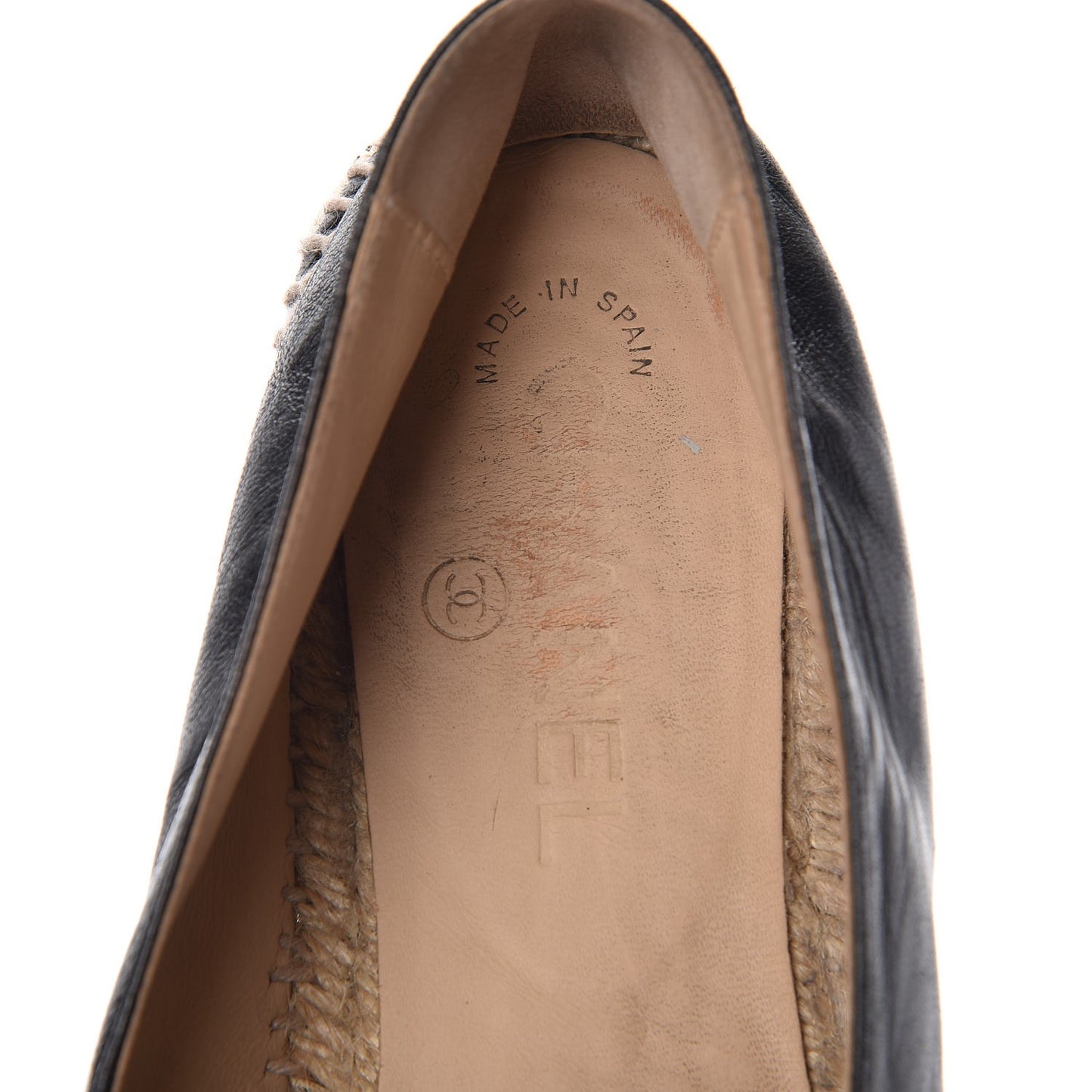 Lambskin CC Espadrilles 38 Black