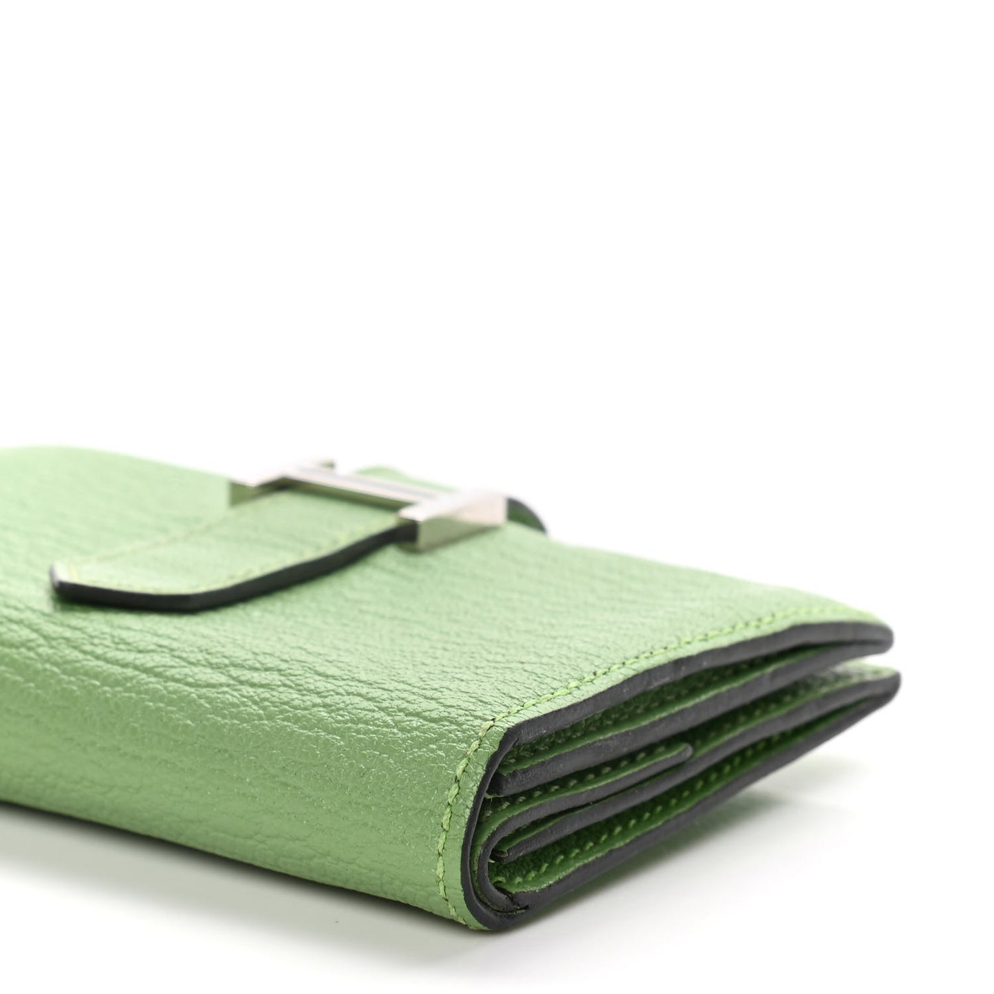 Chevre Mysore Mini Bearn Wallet Vert Criquet