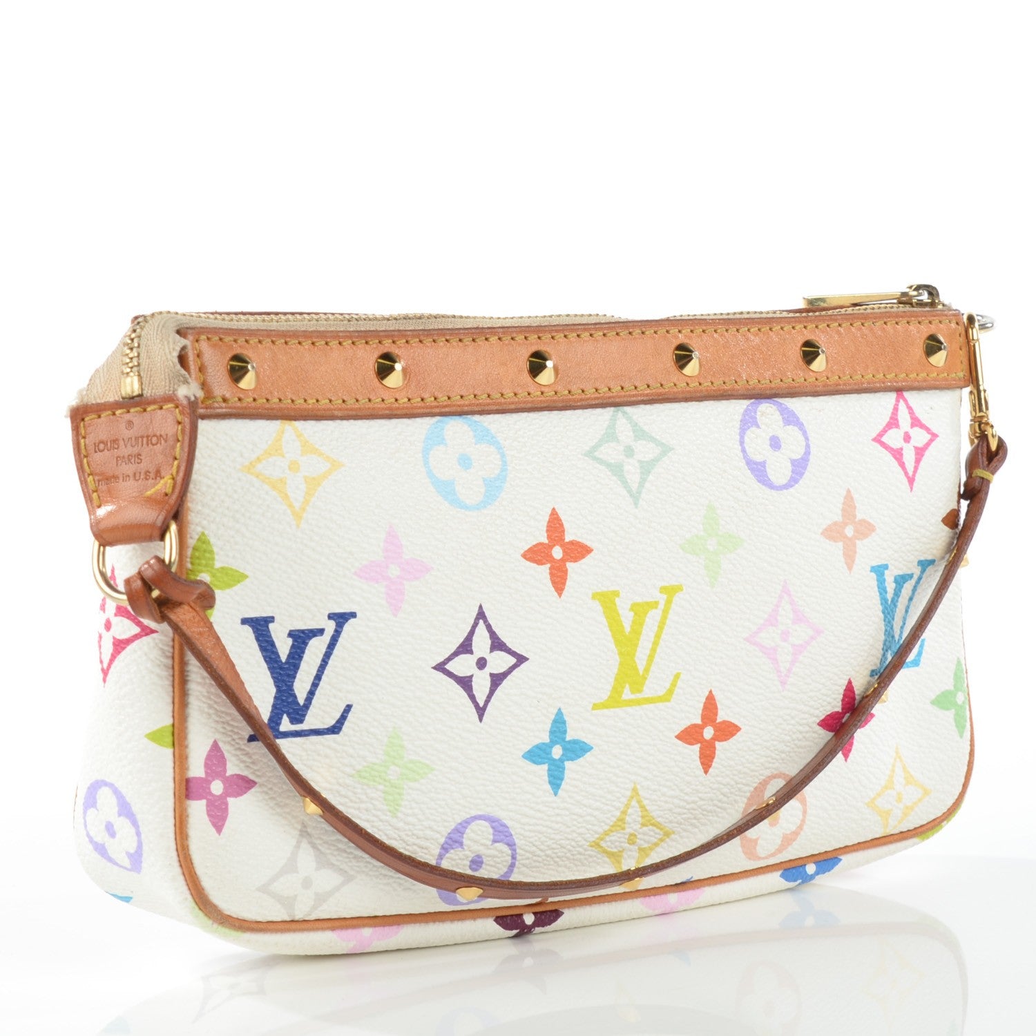 Louis Vuitton Monogram Multicolor Pochette Accessories White 4 of 10