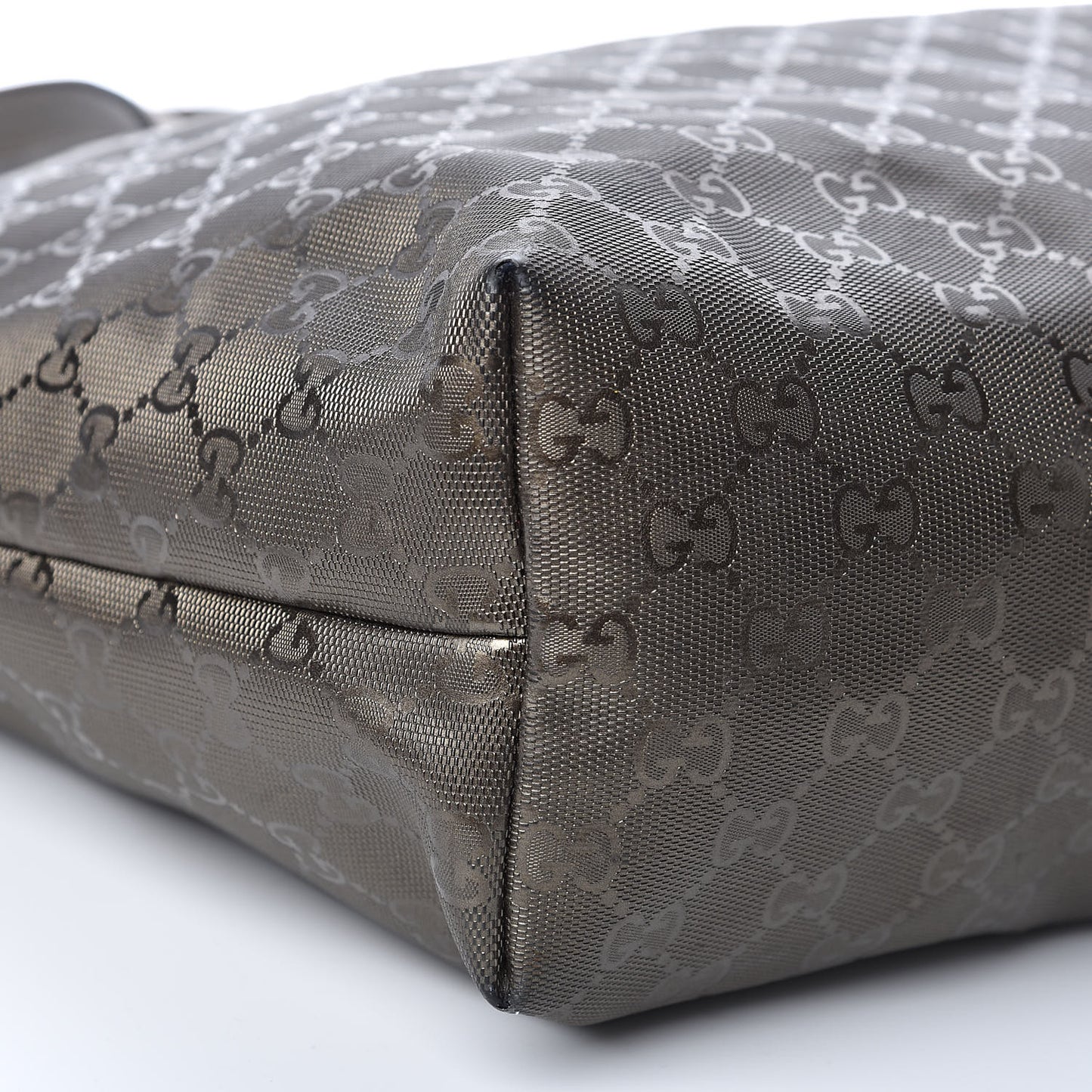 Imprime Monogram Medium Zippered Shopping Tote Pewter