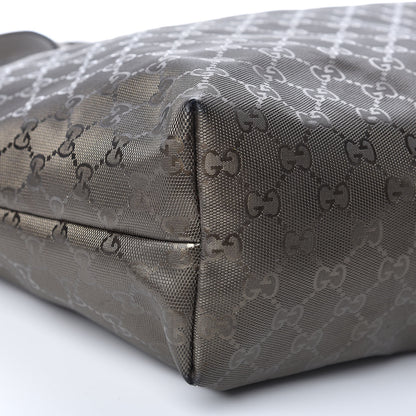 Gucci Imprime Monogram Medium Zippered Shopping Tote Pewter 8 of 16