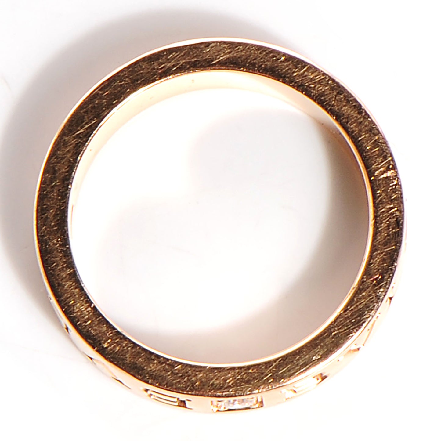 18K Rose Gold Diamond B.Zero1 Essential Band Ring