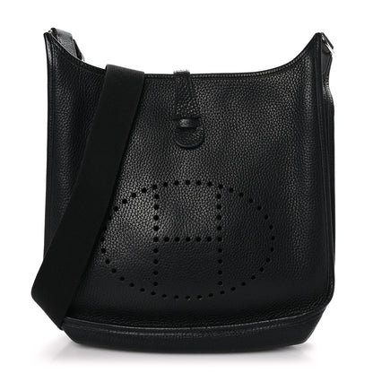 Hermes Taurillon Clemence Evelyne II PM Black 1 of 10