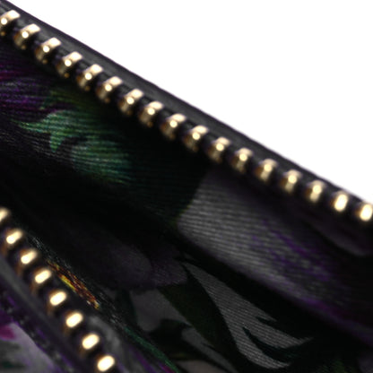 Dolce & Gabbana Canvas Vitello Iguana Embossed Anemone Print Pouch Purple 8 of 9