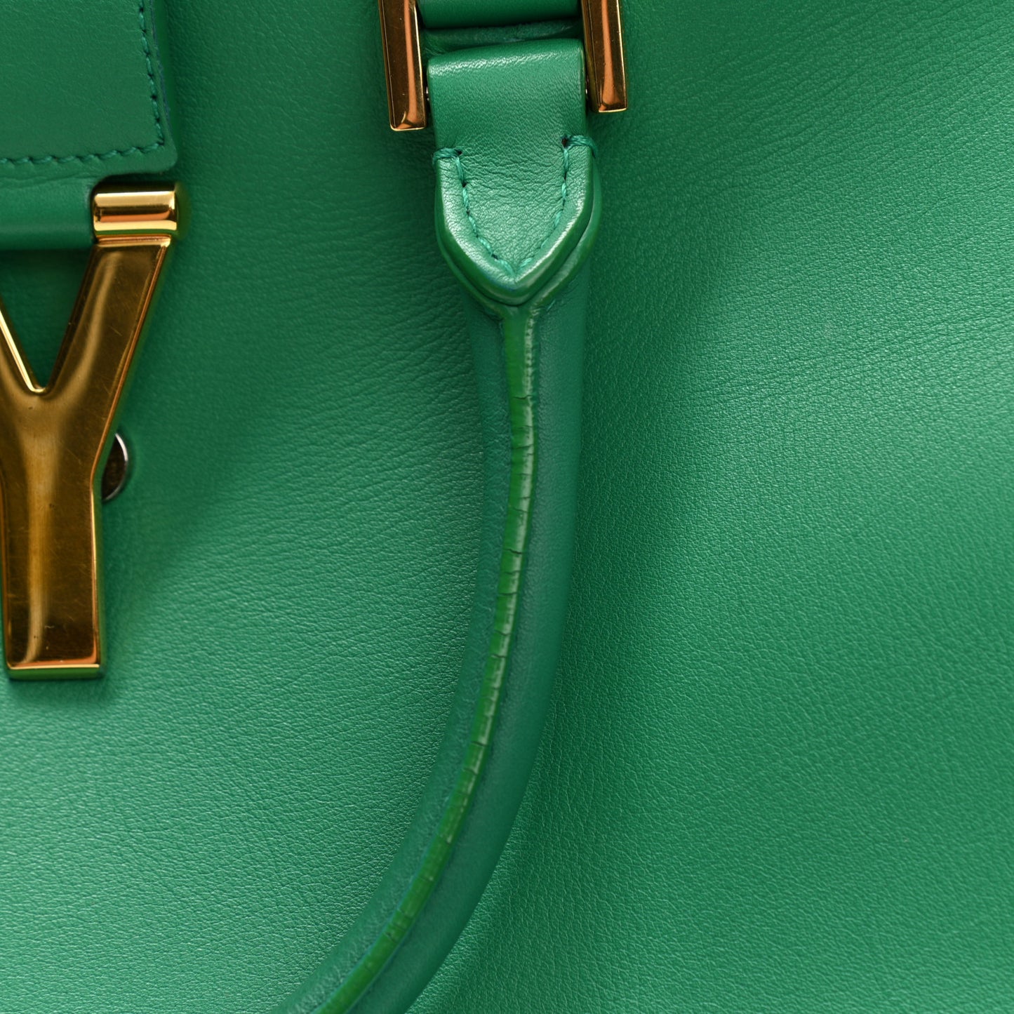 Calfskin Small Classic Y Cabas Green