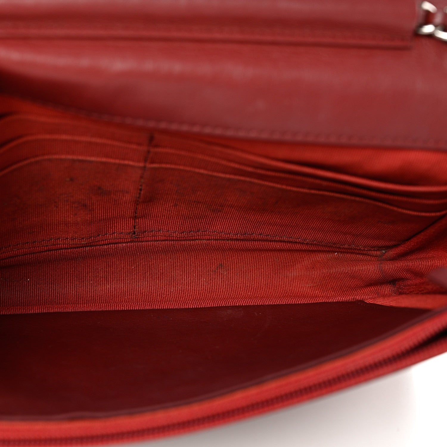 Chanel Aged Calfskin Quilted Wallet On Chain WOC Burgundy 5 of 11