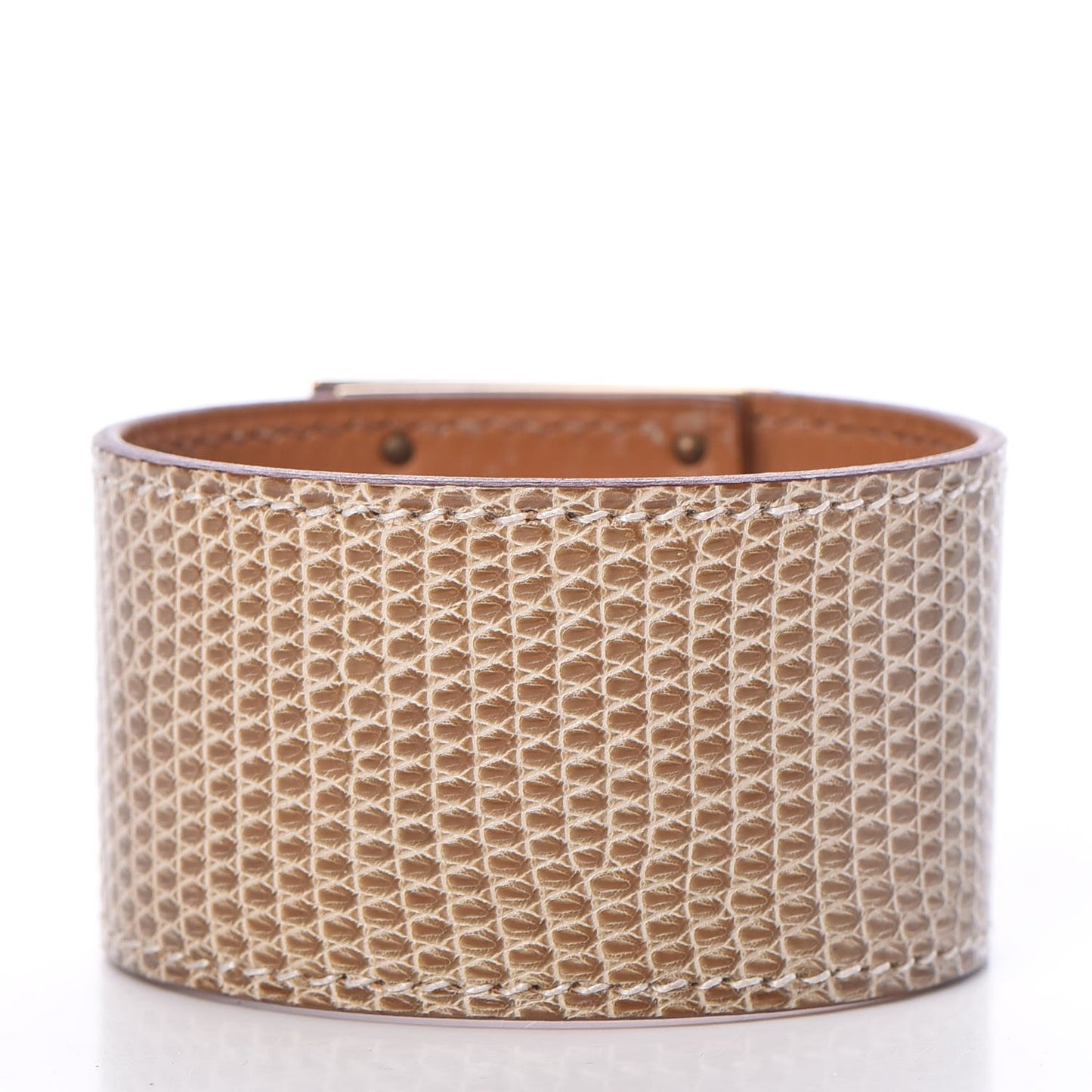 Lizard Kelly Dog Cuff Ficelle