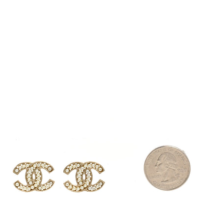 Chanel Pearl CC Earrings Light Gold 2 of 4