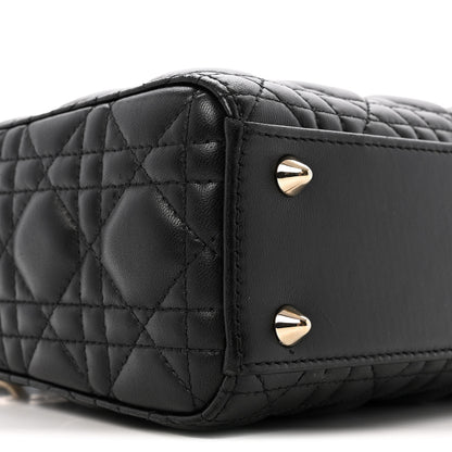 Christian Dior Lambskin Cannage Small My ABCDior Lady Dior Black 9 of 14