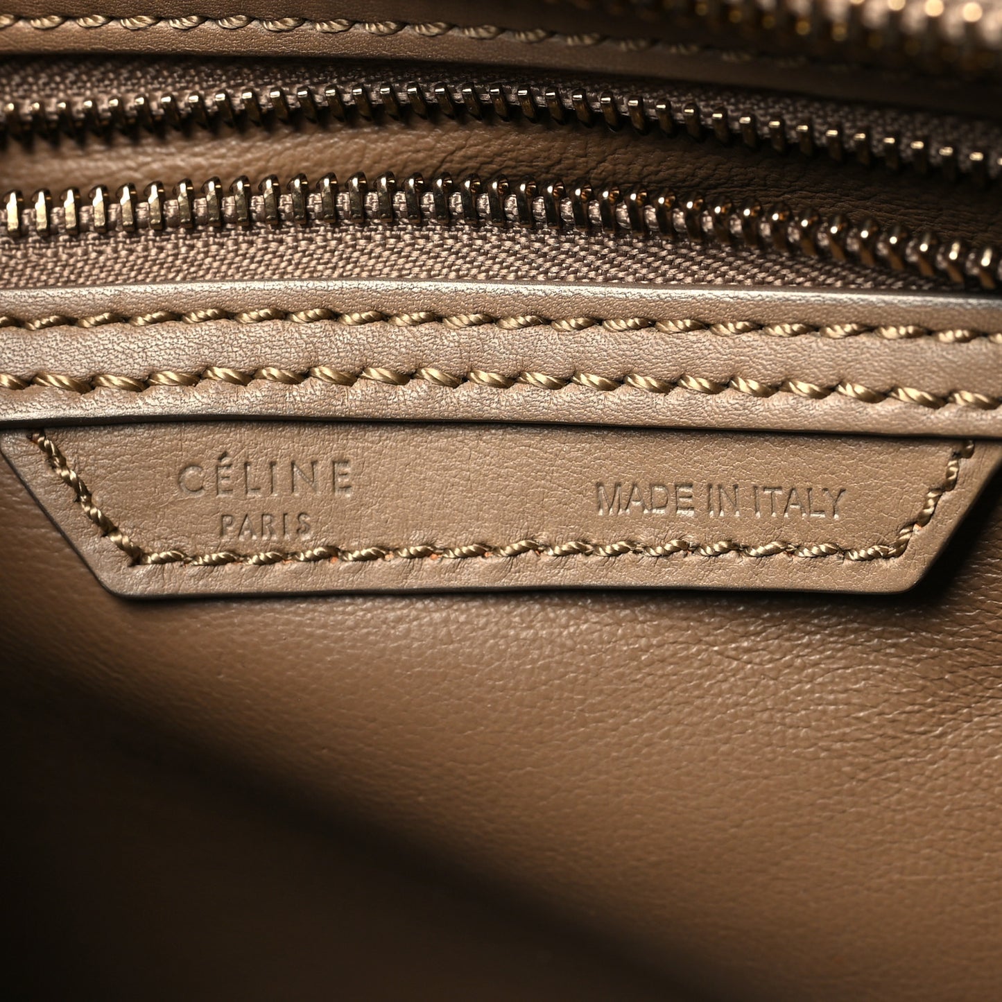 Smooth Calfskin Interstice Micro Luggage Light Taupe