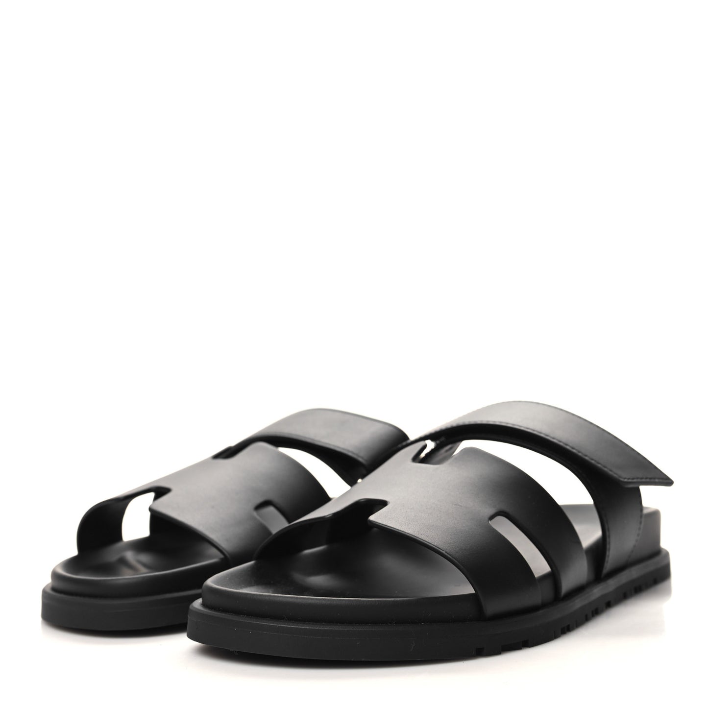 Calfskin Womens Chypre Sandals 40.5 Black