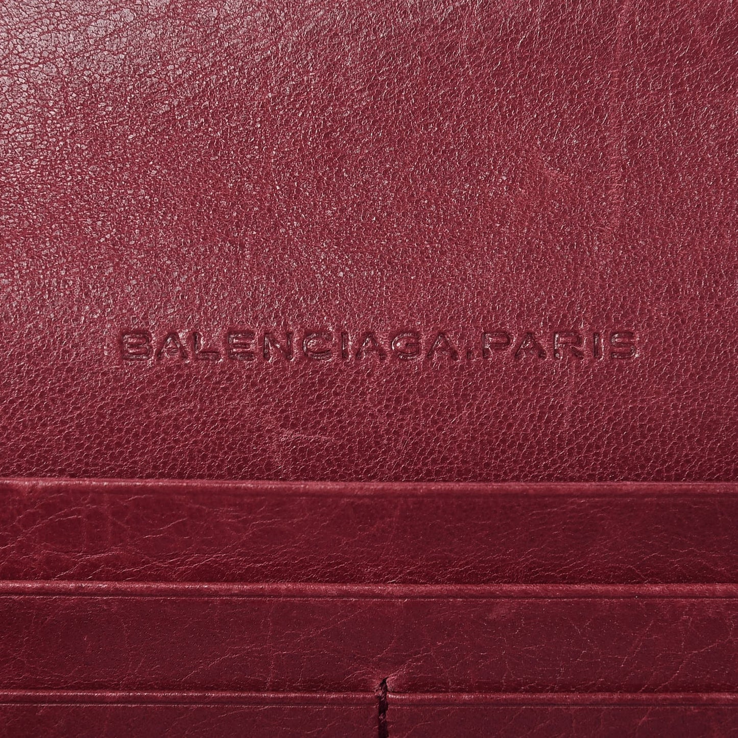 Agneau Classic Hardware Money Wallet Cassis