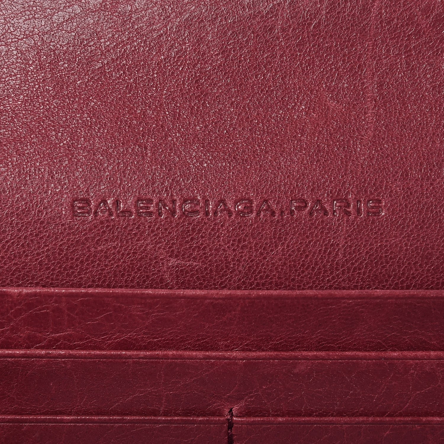 Balenciaga Agneau Classic Hardware Money Wallet Cassis 9 of 10