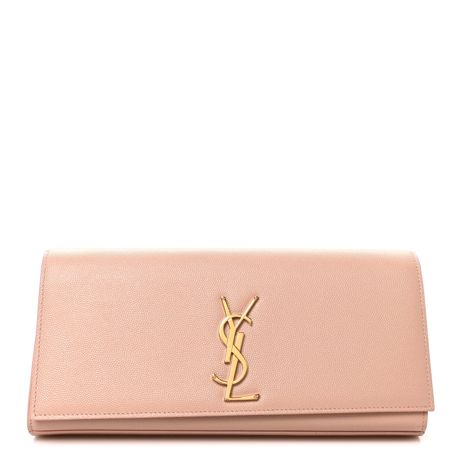 Saint Laurent Calfskin Classic Monogram Cassandre Clutch Blush 1 of 7