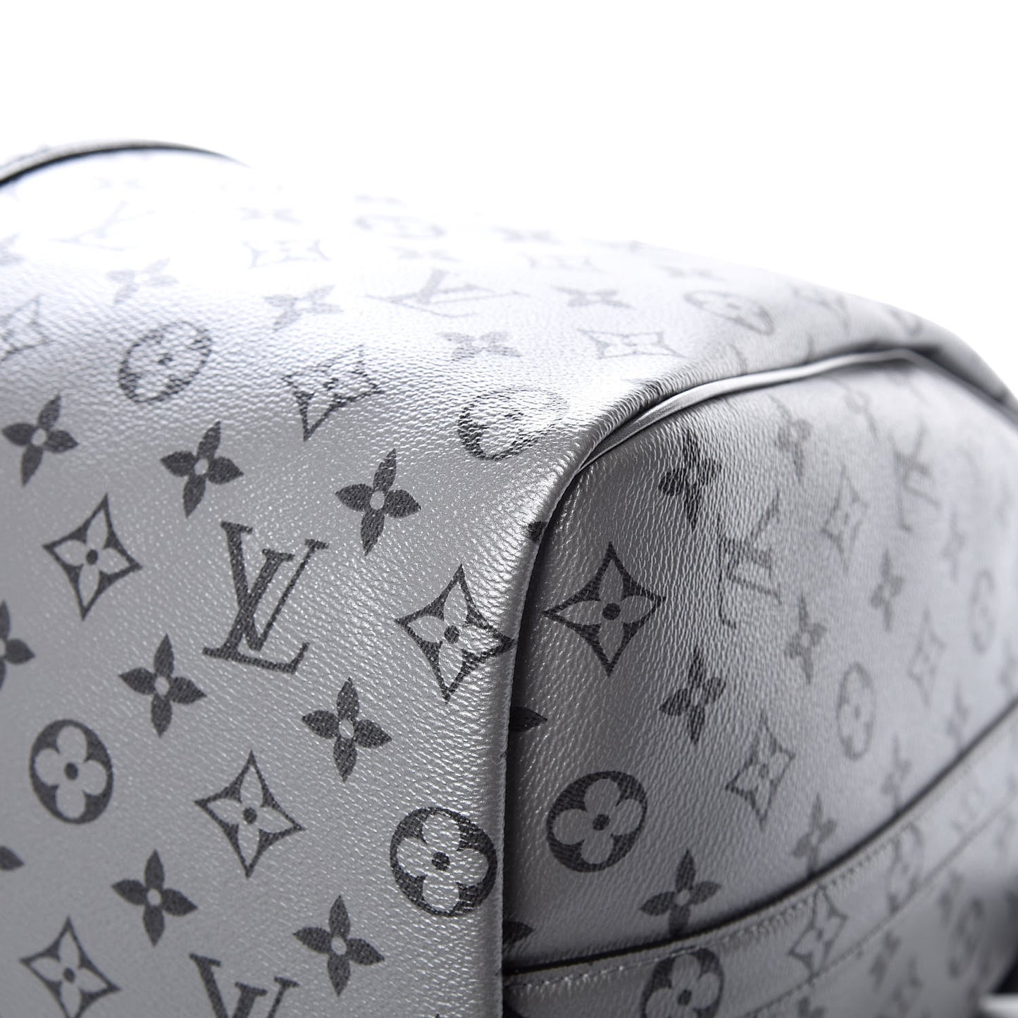 Metallic Monogram Keepall Bandouliere 50 Silver