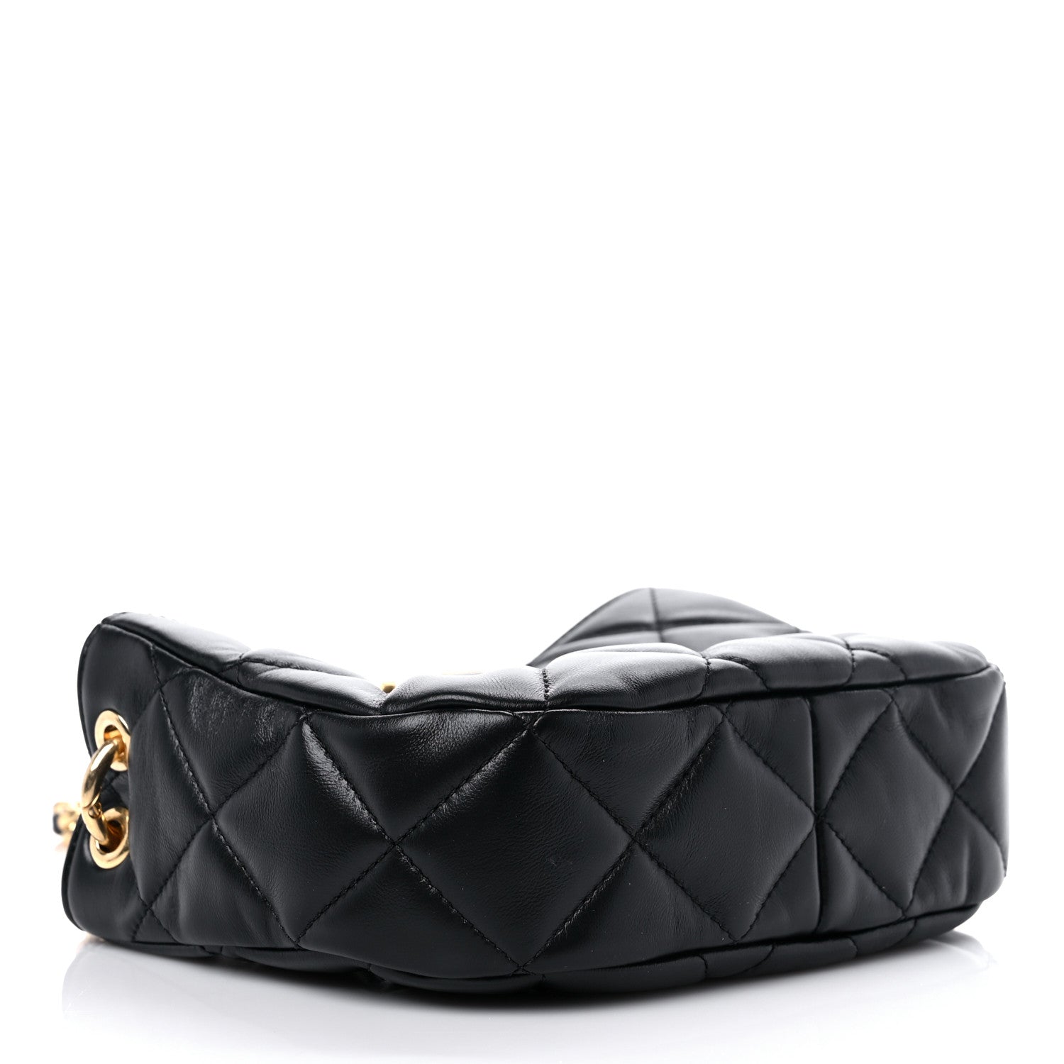 Chanel Lambskin Quilted Small Chain Hobo Black 3 of 11