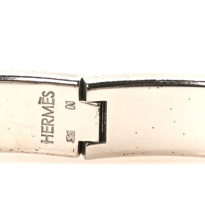 Hermes Enamel Narrow Clic Clac H Bracelet PM Rose Velours White 5 of 7
