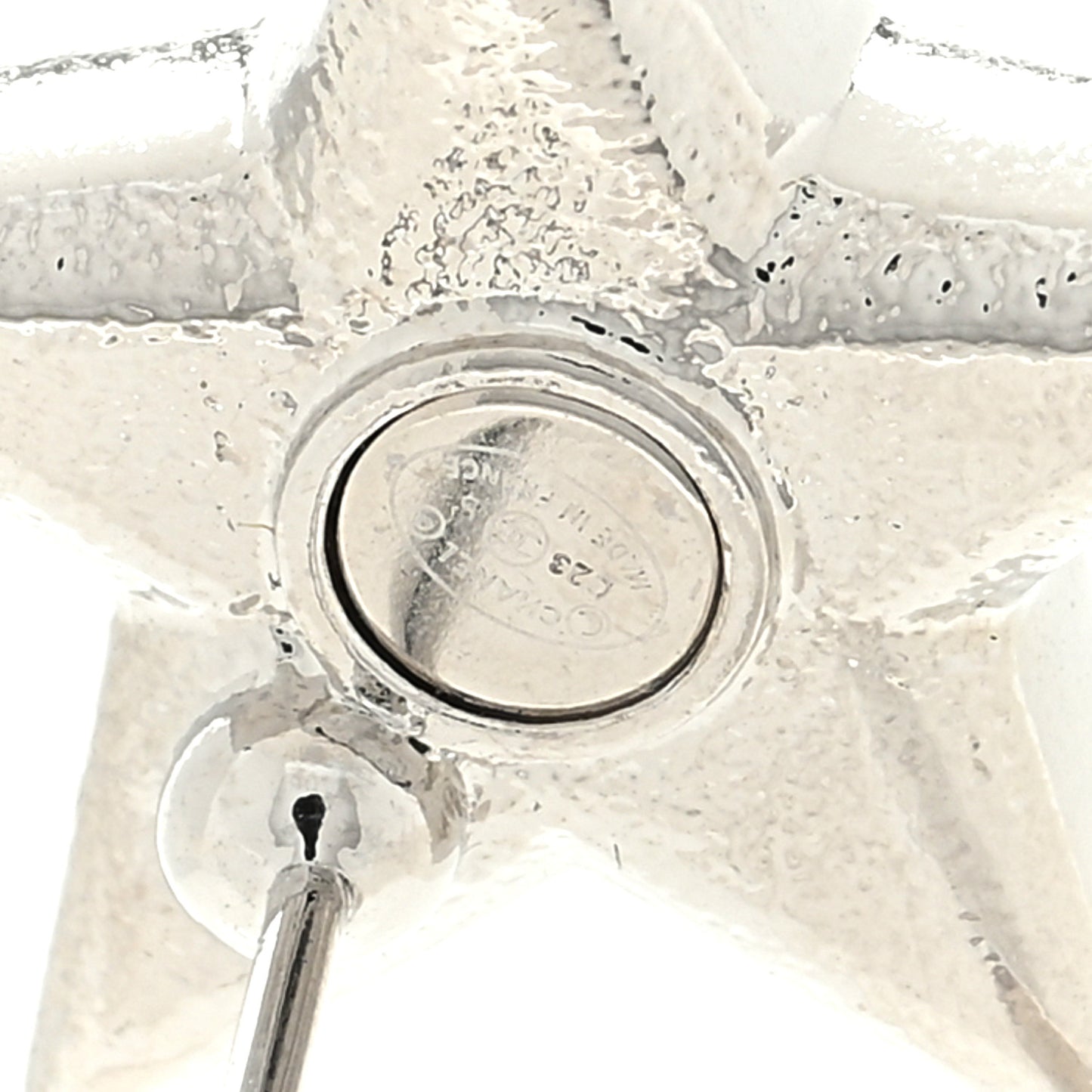 Crystal CC Star Earrings Silver