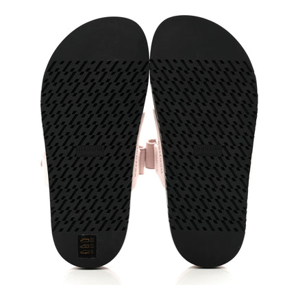 Hermes Suede Goatskin Womens Chypre Sandals 36 Rose Porcelaine 5 of 9