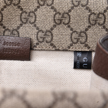 Gucci GG Supreme Monogram Web Small Neo Vintage Double Flap Messenger Bag Beige New Acero 8 of 12
