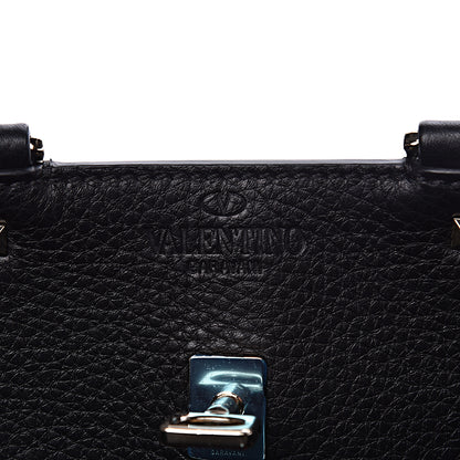 Valentino Garavani Pebbled Calfskin Large JoyLock Satchel Black 8 of 12