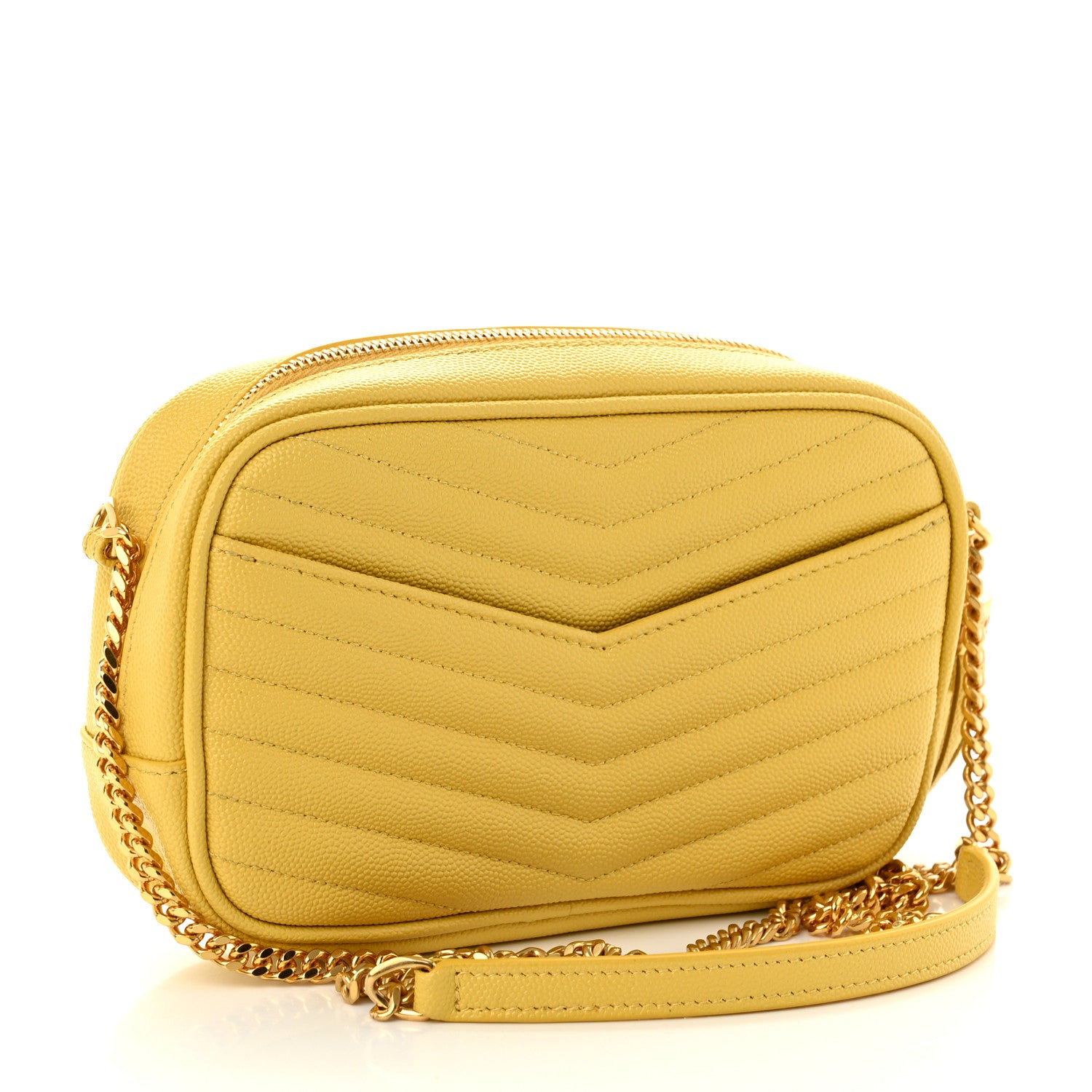 Saint Laurent Grain De Poudre Matelasse Monogram Mini Lou Camera Bag Sunflower 2 of 9